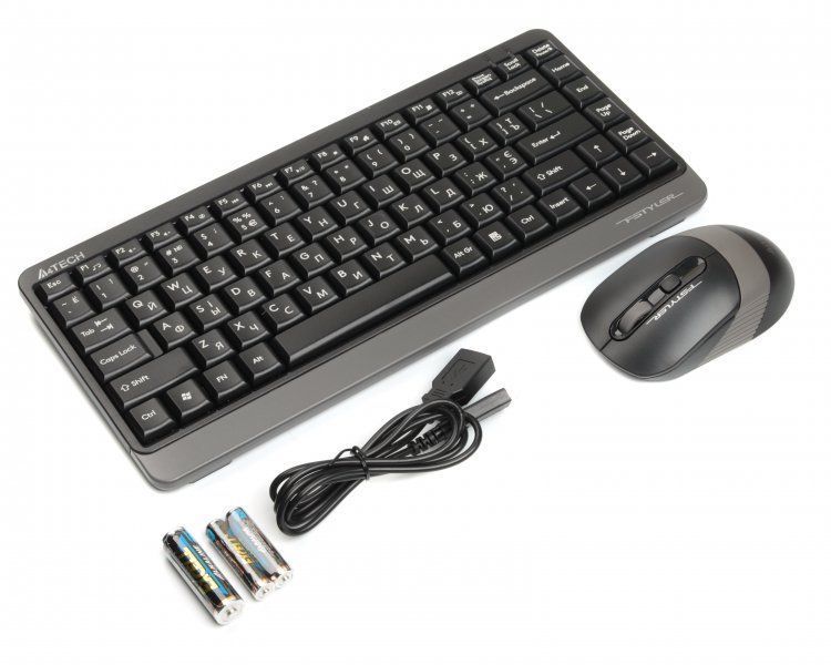 A4Tech Fstyler FG1110, комплект бездротовий клавіатура з мишою, колір чорний+сірий FG1110 (Grey) фото