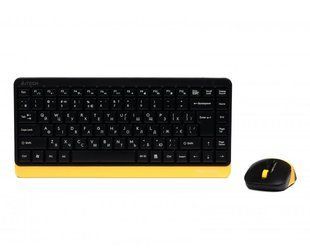 A4Tech Fstyler FG1110, комплект бездротовий клавіатура з мишою, чорний+жовтий колір FG1110 (Bumblebee) фото